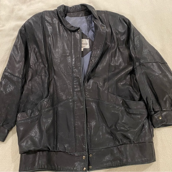 Mode elegant 1980’s vintage leather jacket - Picture 1 of 3